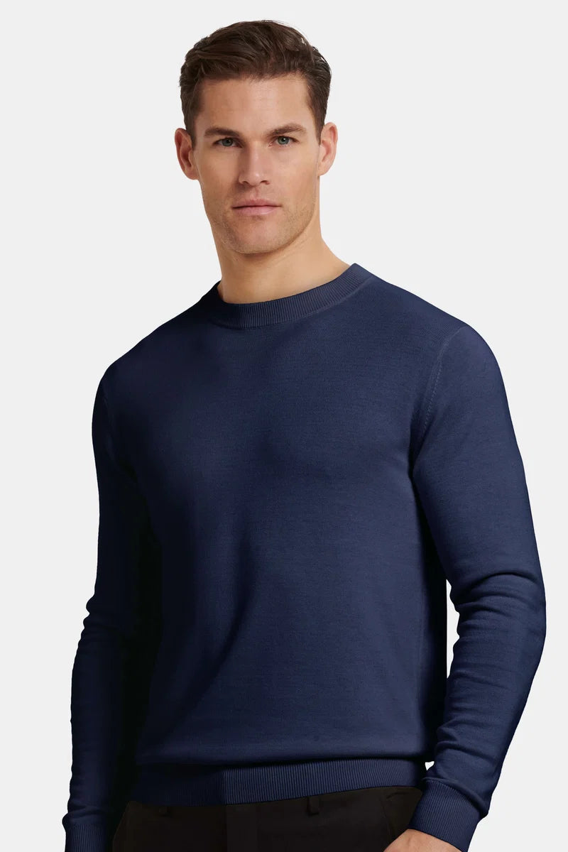 THE SANTONI CREWNECK SWEATER - Navy Blue