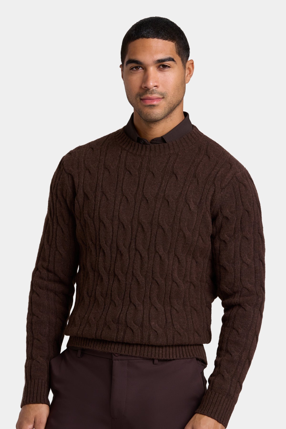 THE CASSARO CABLE CREWNECK SWEATER