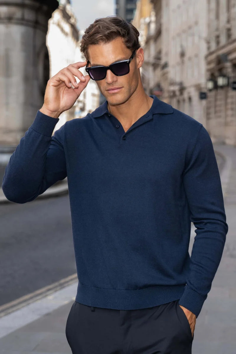 THE SANTONI POLO - Navy Blue
