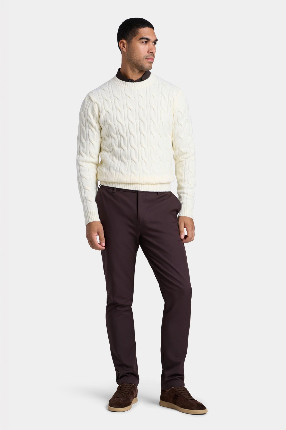 THE CASSARO CABLE CREWNECK SWEATER