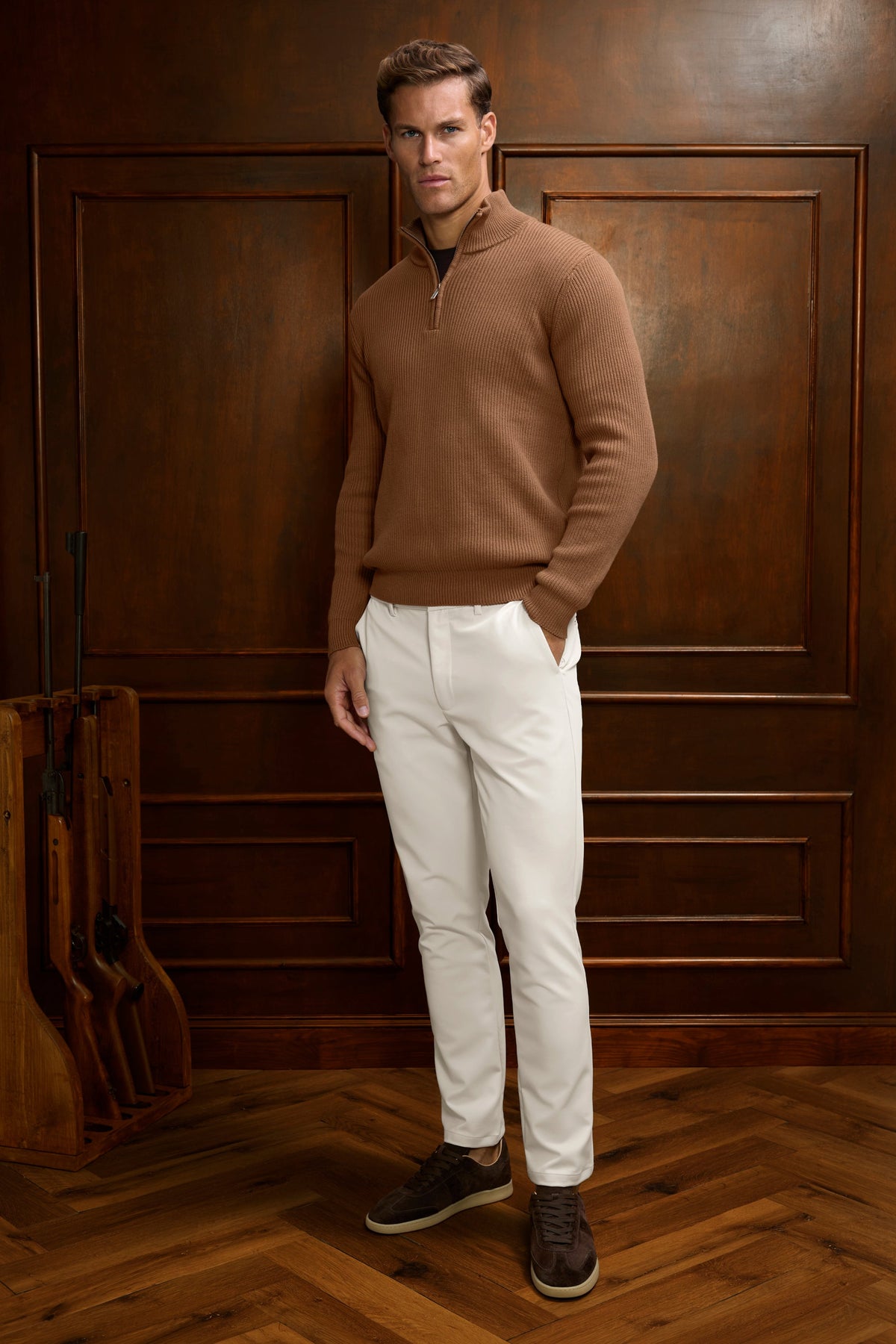 THE DECO QUARTER ZIP SWEATER