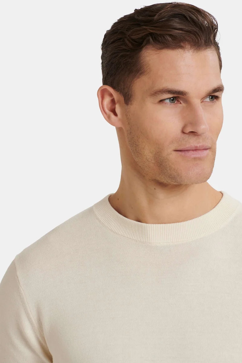 THE SANTONI CREWNECK SWEATER - Oat Milk