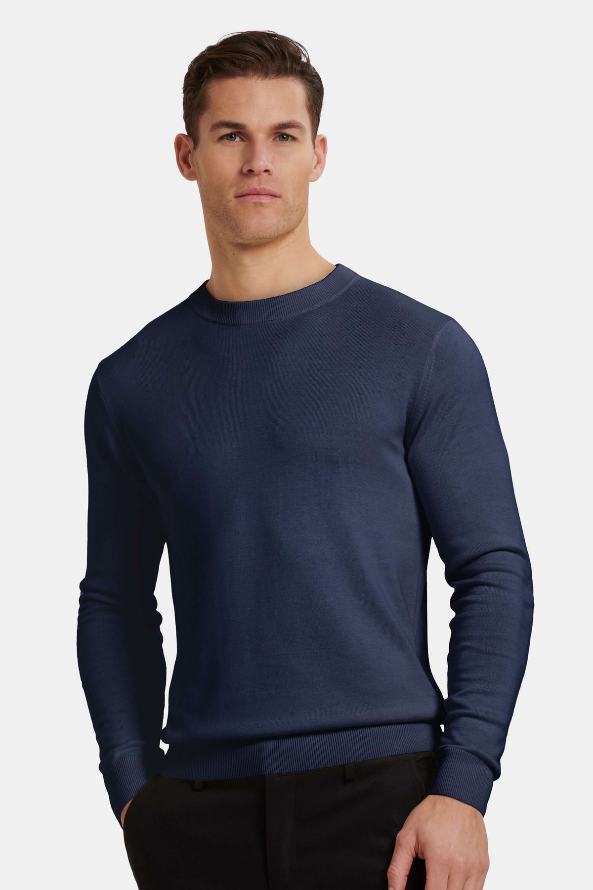 THE SANTONI CREWNECK SWEATER - Navy Blue