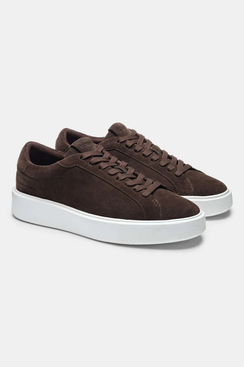 THE CLASSIC SUEDE TRAINER - Dark Brown