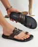 Shein Men's Multi-Strap Overlay Toe-Ring Flip Flops