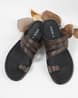 Shein Men's Multi-Strap Overlay Toe-Ring Flip Flops